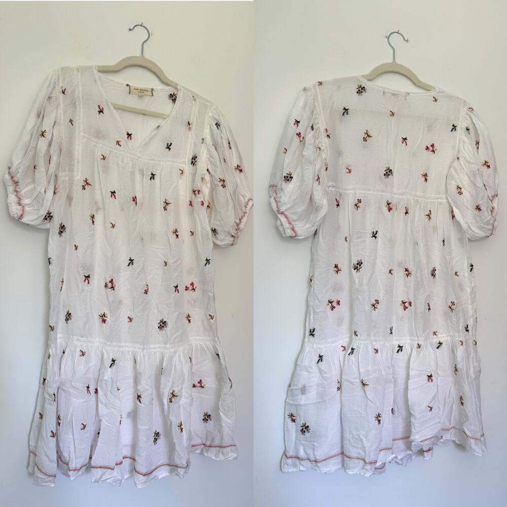 Max Studio Boho Embroidered Prairie Dress